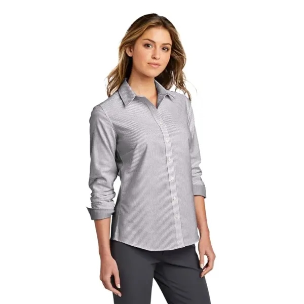 Port Authority Ladies SuperPro Oxford Stripe Shirt. - Port Authority Ladies SuperPro Oxford Stripe Shirt. - Image 0 of 3