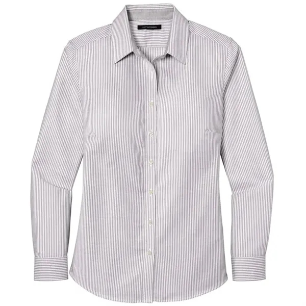 Port Authority Ladies SuperPro Oxford Stripe Shirt. - Port Authority Ladies SuperPro Oxford Stripe Shirt. - Image 2 of 3