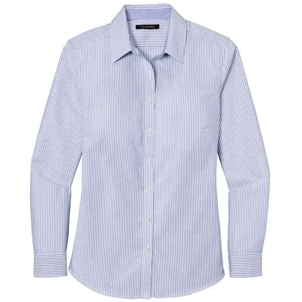 Port Authority Ladies SuperPro Oxford Stripe Shirt. - Port Authority Ladies SuperPro Oxford Stripe Shirt. - Image 3 of 3