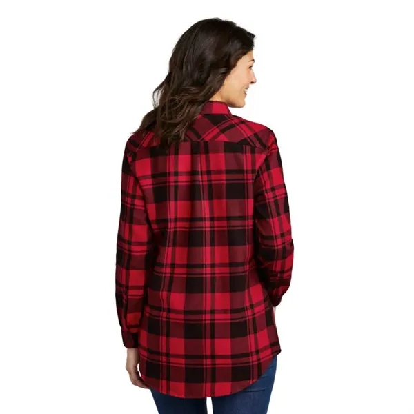 Port Authority Ladies Plaid Flannel Tunic . - Port Authority Ladies Plaid Flannel Tunic . - Image 0 of 6
