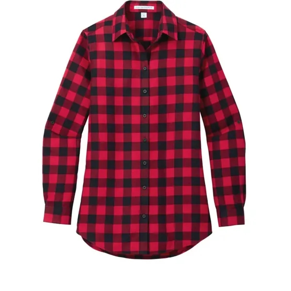 Port Authority Ladies Plaid Flannel Tunic . - Port Authority Ladies Plaid Flannel Tunic . - Image 4 of 6