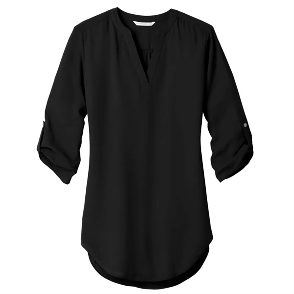 Port Authority Ladies 3/4-Sleeve Tunic Blouse. - Port Authority Ladies 3/4-Sleeve Tunic Blouse. - Image 1 of 8