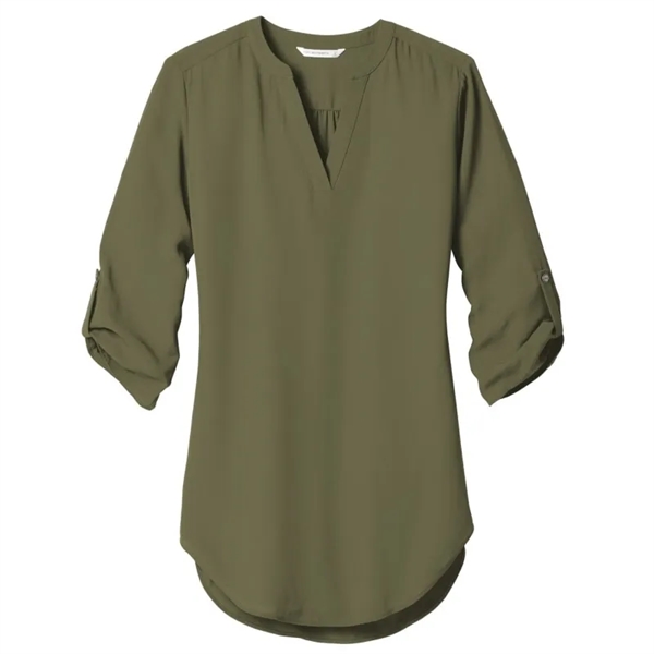Port Authority Ladies 3/4-Sleeve Tunic Blouse. - Port Authority Ladies 3/4-Sleeve Tunic Blouse. - Image 2 of 8