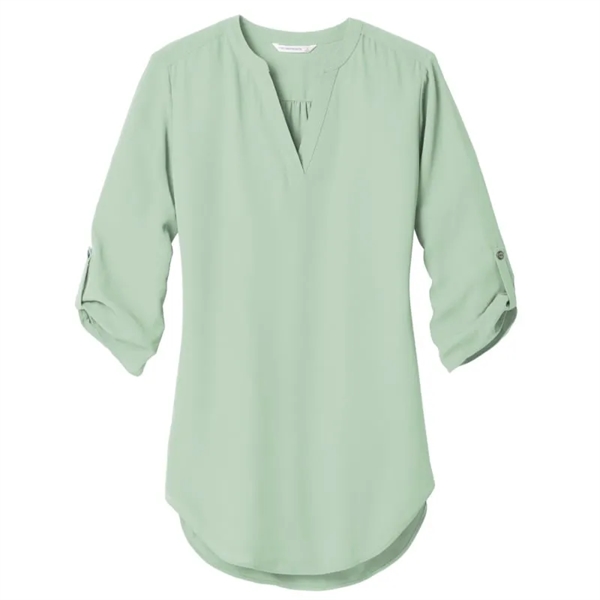 Port Authority Ladies 3/4-Sleeve Tunic Blouse. - Port Authority Ladies 3/4-Sleeve Tunic Blouse. - Image 4 of 8