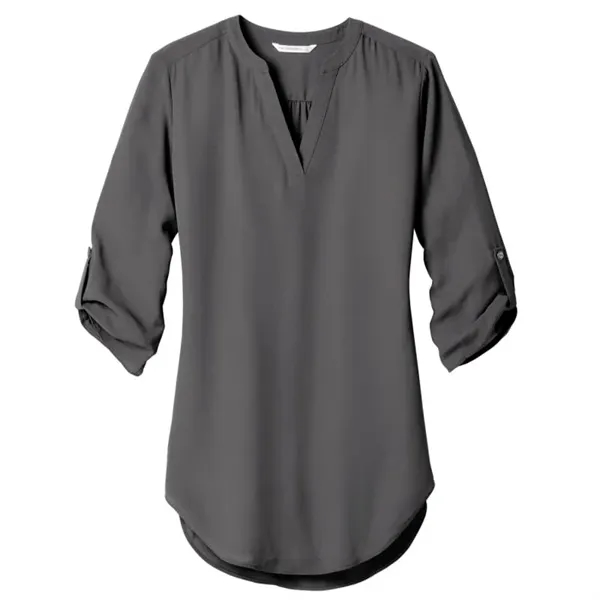 Port Authority Ladies 3/4-Sleeve Tunic Blouse. - Port Authority Ladies 3/4-Sleeve Tunic Blouse. - Image 6 of 8