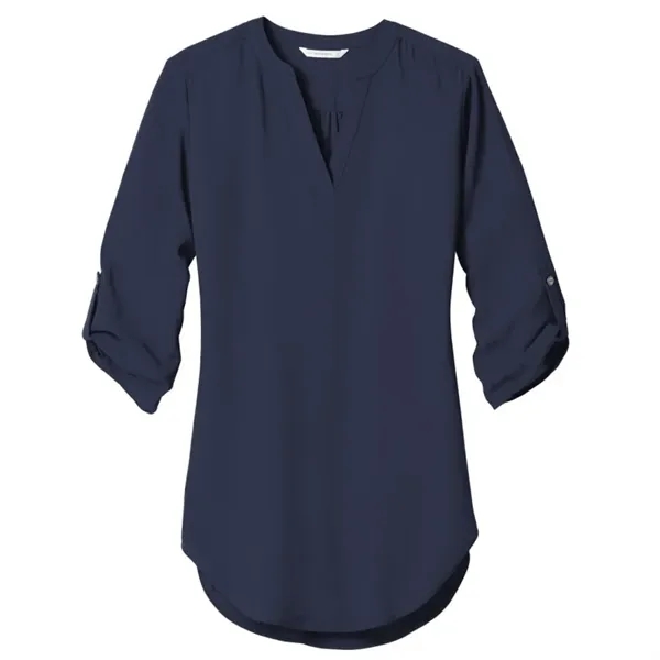 Port Authority Ladies 3/4-Sleeve Tunic Blouse. - Port Authority Ladies 3/4-Sleeve Tunic Blouse. - Image 8 of 8