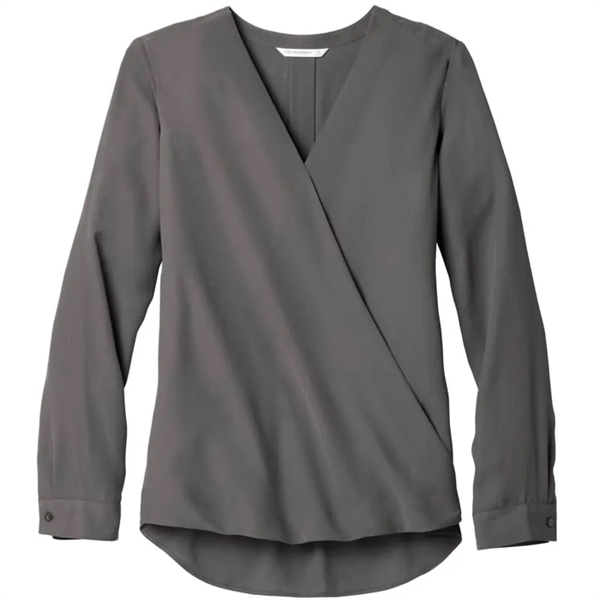 Port Authority Ladies Wrap Blouse. - Port Authority Ladies Wrap Blouse. - Image 4 of 4