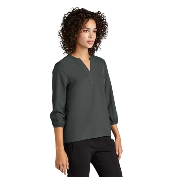 MERCER+METTLE Women's Stretch Crepe 3/4-Sleeve Blouse - MERCER+METTLE Women's Stretch Crepe 3/4-Sleeve Blouse - Image 0 of 7
