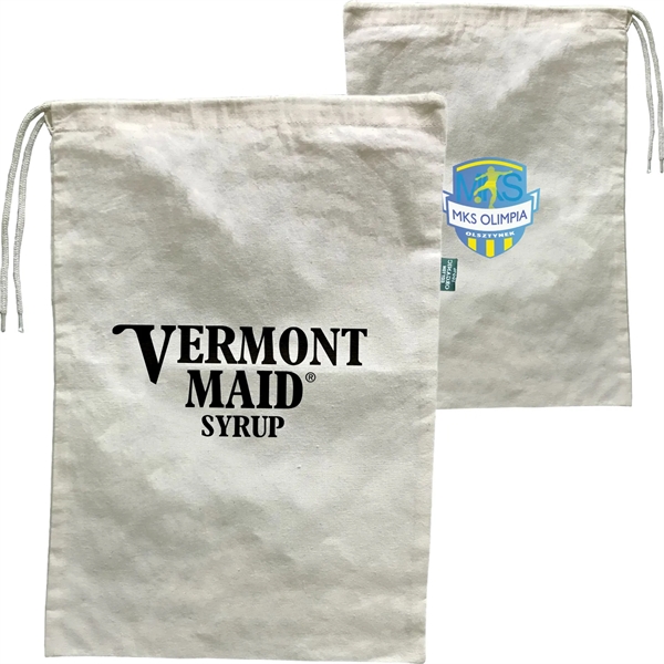 Eco-Friendly Drawstring Organic Shoe Bag (11" X 16") - Eco-Friendly Drawstring Organic Shoe Bag (11" X 16") - Image 0 of 1
