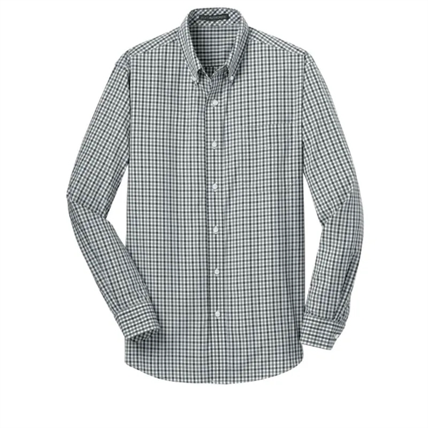 Port Authority Long Sleeve Gingham Easy Care Shirt. - Port Authority Long Sleeve Gingham Easy Care Shirt. - Image 1 of 3
