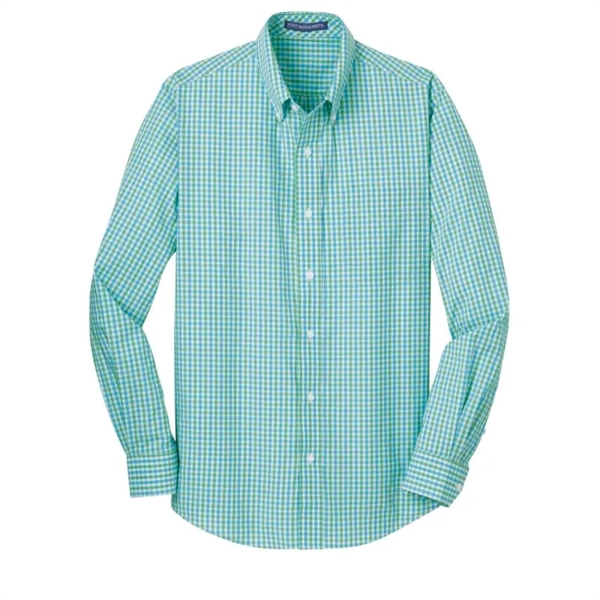 Port Authority Long Sleeve Gingham Easy Care Shirt. - Port Authority Long Sleeve Gingham Easy Care Shirt. - Image 3 of 3