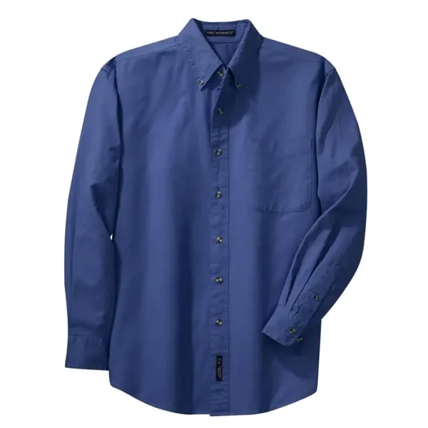 Port Authority Tall Long Sleeve Twill Shirt. - Port Authority Tall Long Sleeve Twill Shirt. - Image 3 of 5