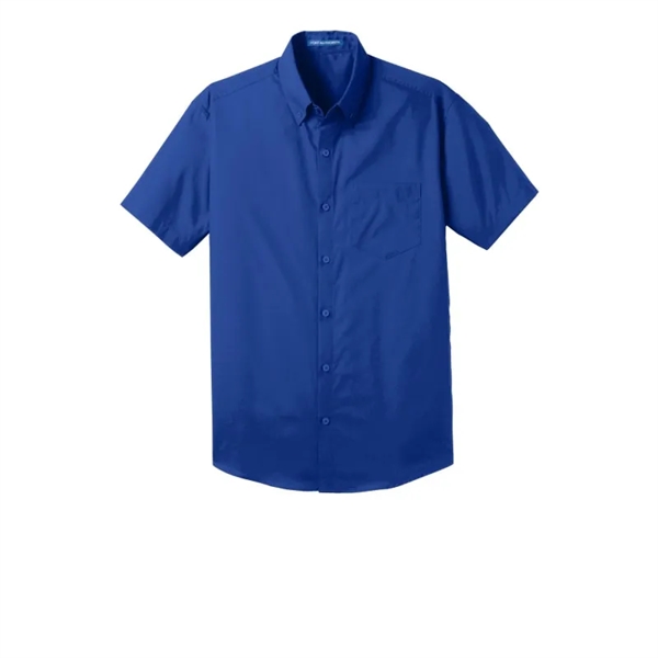 Port Authority Short Sleeve Carefree Poplin Shirt. - Port Authority Short Sleeve Carefree Poplin Shirt. - Image 5 of 5