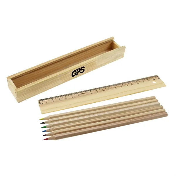 8 1/4 " Pencil and Ruler Set In Box - 8 1/4 " Pencil and Ruler Set In Box - Image 2 of 4