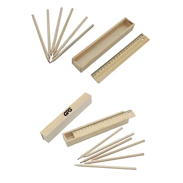 8 1/4 " Pencil and Ruler Set In Box - 8 1/4 " Pencil and Ruler Set In Box - Image 4 of 4