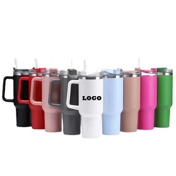 40 oz. Vacuum Insulated Tumbler Mug w/ Handle - 40 oz. Vacuum Insulated Tumbler Mug w/ Handle - Image 0 of 5