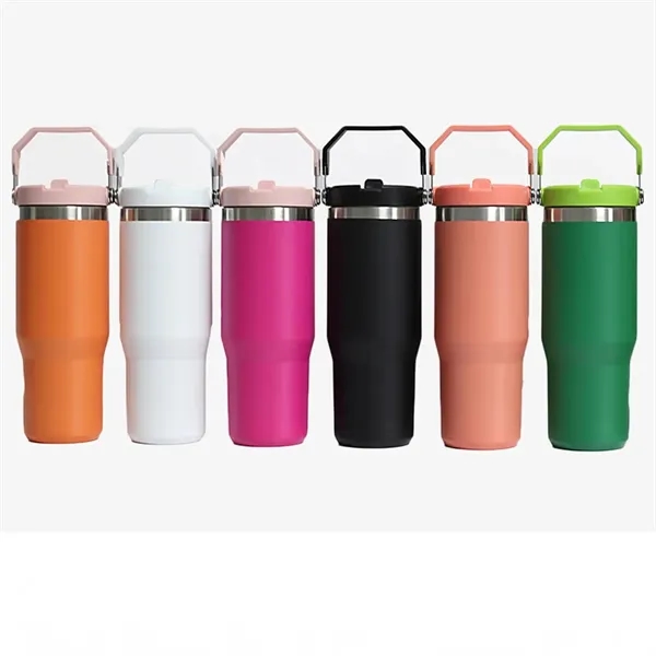 30oz Stainless Steel Tumbler with Straw - 30oz Stainless Steel Tumbler with Straw - Image 1 of 3