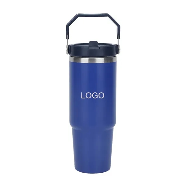 30oz Stainless Steel Tumbler with Straw - 30oz Stainless Steel Tumbler with Straw - Image 2 of 3