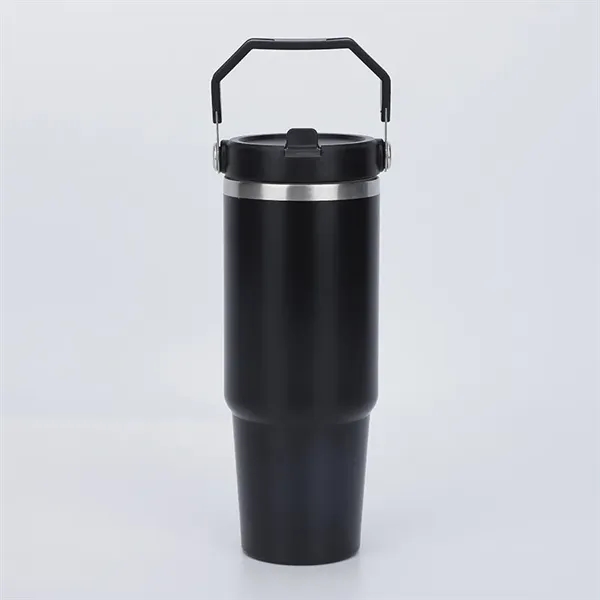 30oz Stainless Steel Tumbler with Straw - 30oz Stainless Steel Tumbler with Straw - Image 3 of 3