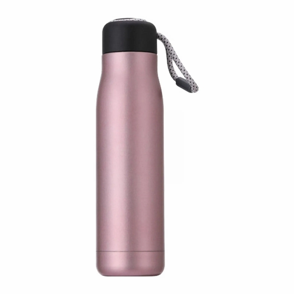 18oz Double Stainless Steel Sports Bottle with Cord - 18oz Double Stainless Steel Sports Bottle with Cord - Image 3 of 7