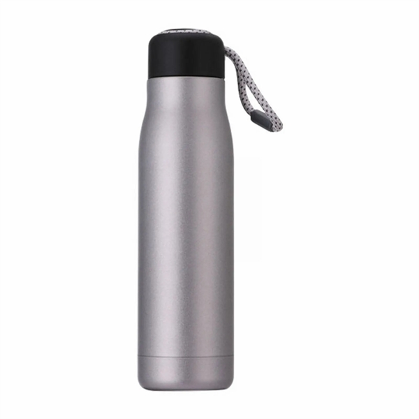 18oz Double Stainless Steel Sports Bottle with Cord - 18oz Double Stainless Steel Sports Bottle with Cord - Image 4 of 7