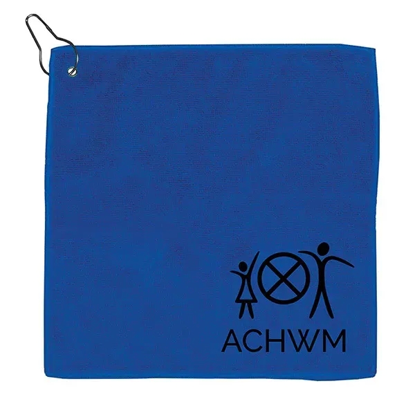 300GSM Microfiber Golf Towel with Metal Grommet and Clip - 300GSM Microfiber Golf Towel with Metal Grommet and Clip - Image 13 of 13