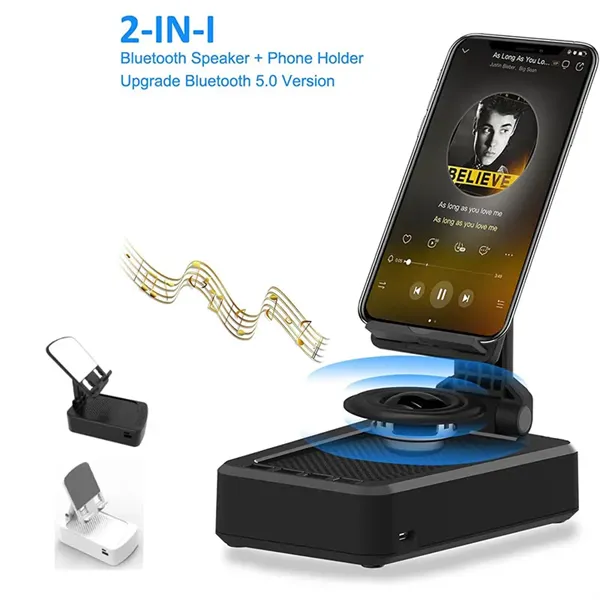 Cell Phone Stand Wireless Bluetooth Speaker Base HD Sound - Cell Phone Stand Wireless Bluetooth Speaker Base HD Sound - Image 0 of 2