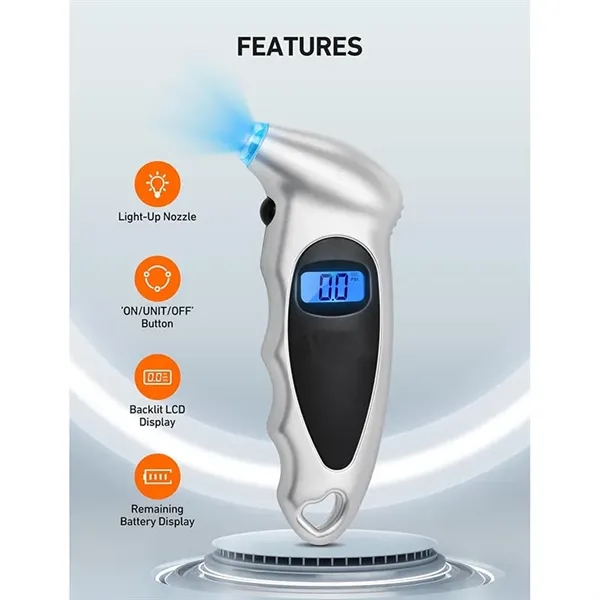 Digital Tire Gauge Pressure Backlight Car Accessories - Digital Tire Gauge Pressure Backlight Car Accessories - Image 1 of 4
