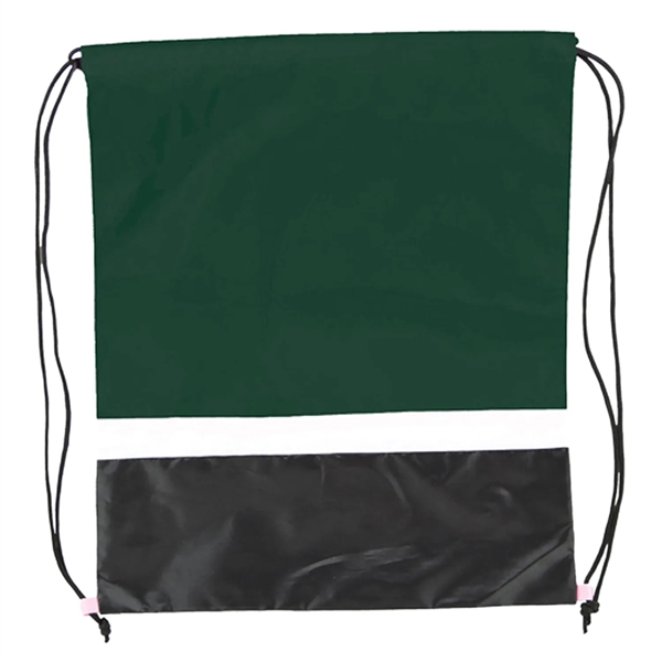 Gym Dual Color Team Bags Three-Tone Drawstring Backpack - Gym Dual Color Team Bags Three-Tone Drawstring Backpack - Image 4 of 17