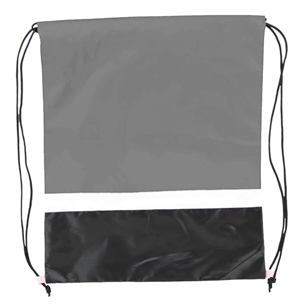 Gym Dual Color Team Bags Three-Tone Drawstring Backpack - Gym Dual Color Team Bags Three-Tone Drawstring Backpack - Image 7 of 17