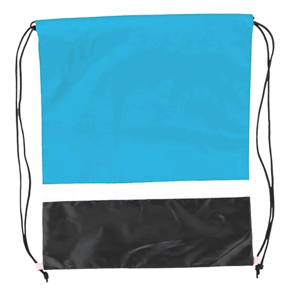 Gym Dual Color Team Bags Three-Tone Drawstring Backpack - Gym Dual Color Team Bags Three-Tone Drawstring Backpack - Image 8 of 17