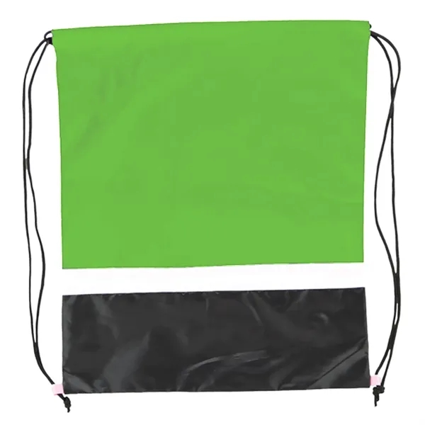 Gym Dual Color Team Bags Three-Tone Drawstring Backpack - Gym Dual Color Team Bags Three-Tone Drawstring Backpack - Image 9 of 17