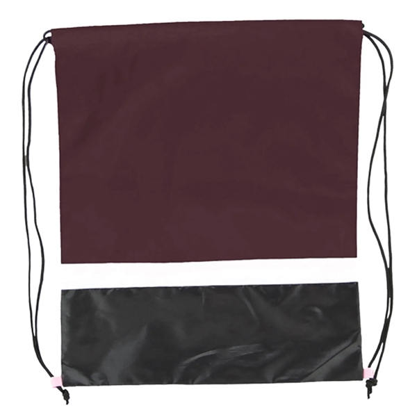 Gym Dual Color Team Bags Three-Tone Drawstring Backpack - Gym Dual Color Team Bags Three-Tone Drawstring Backpack - Image 10 of 17