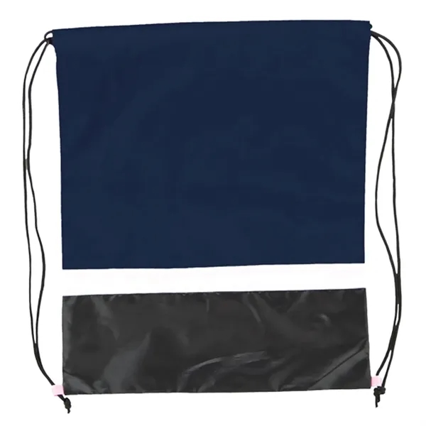 Gym Dual Color Team Bags Three-Tone Drawstring Backpack - Gym Dual Color Team Bags Three-Tone Drawstring Backpack - Image 11 of 17