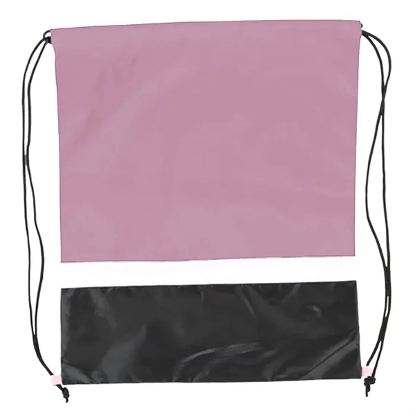 Gym Dual Color Team Bags Three-Tone Drawstring Backpack - Gym Dual Color Team Bags Three-Tone Drawstring Backpack - Image 12 of 17