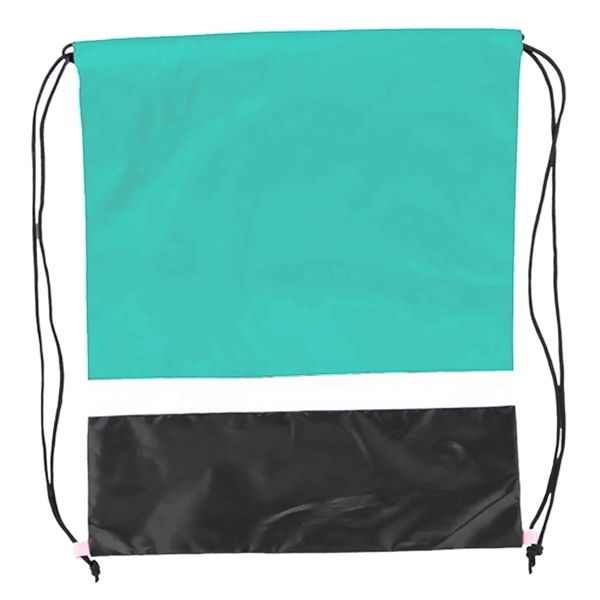 Gym Dual Color Team Bags Three-Tone Drawstring Backpack - Gym Dual Color Team Bags Three-Tone Drawstring Backpack - Image 15 of 17