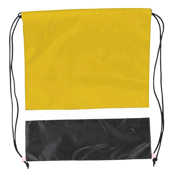 Gym Dual Color Team Bags Three-Tone Drawstring Backpack - Gym Dual Color Team Bags Three-Tone Drawstring Backpack - Image 17 of 17