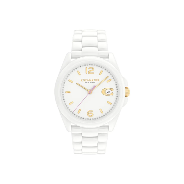 Coach Greyson Ladies Watch. White Ceramic Case - Coach Greyson Ladies Watch. White Ceramic Case - Image 0 of 0