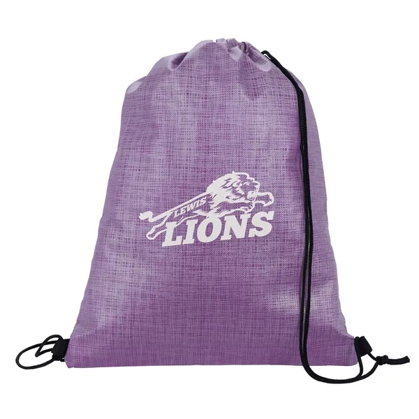 Non-Woven Shimmer Drawstring Backpack - Non-Woven Shimmer Drawstring Backpack - Image 12 of 19