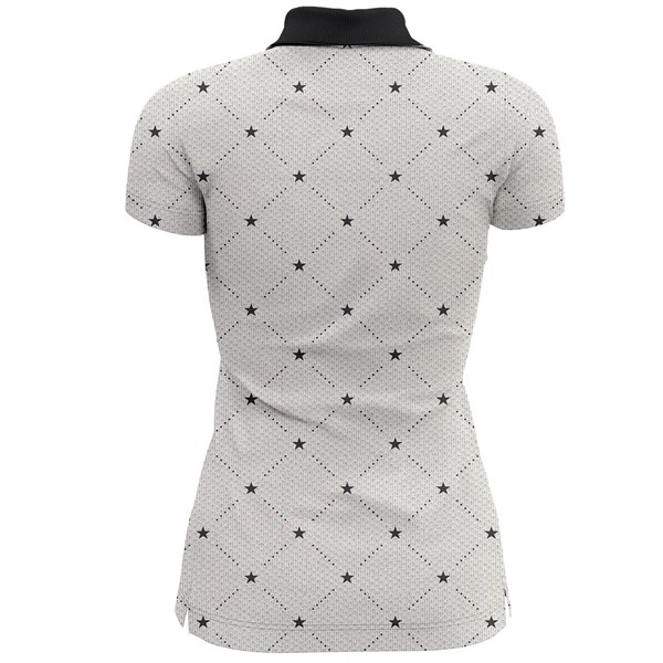 Women's Full Sublimation Short Sleeve Polo - Pique - Women's Full Sublimation Short Sleeve Polo - Pique - Image 2 of 2