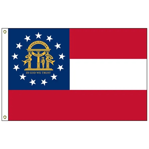 Georgia 3' x 5' Nylon Flag w/ Heading & Grommets - Georgia 3' x 5' Nylon Flag w/ Heading & Grommets - Image 0 of 0