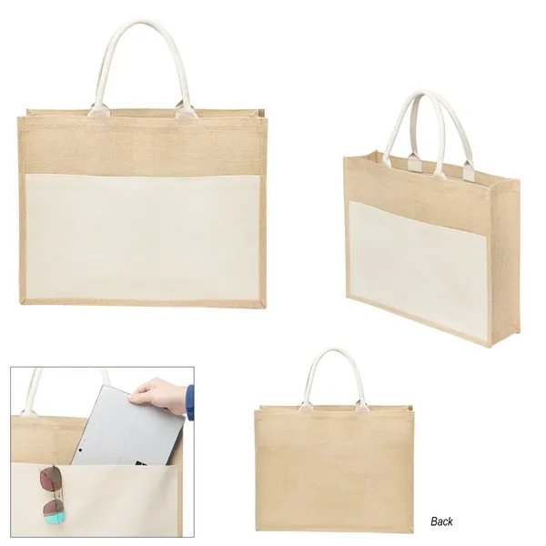 Custom Julia Jute Tote Bag