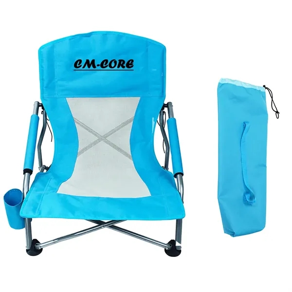 Armrests Folding Portable Beach Chair - Armrests Folding Portable Beach Chair - Image 0 of 3