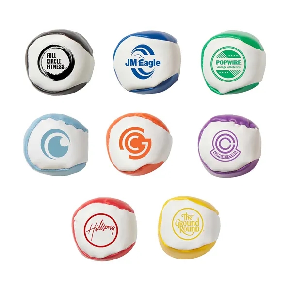 2" Two-Tone Hacky Sack Kick Ball Toy - 2" Two-Tone Hacky Sack Kick Ball Toy - Image 0 of 8
