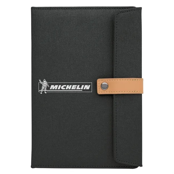 Two-Tone Journal with Leather Closure - Two-Tone Journal with Leather Closure - Image 1 of 4