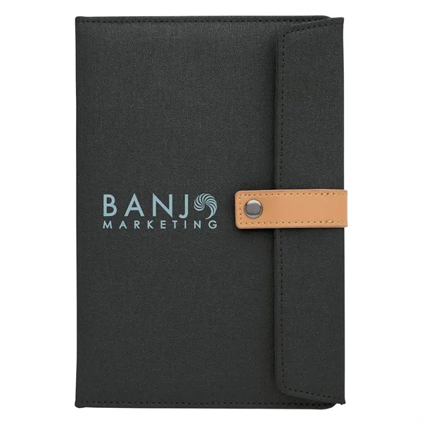 Two-Tone Journal with Leather Closure - Two-Tone Journal with Leather Closure - Image 2 of 4