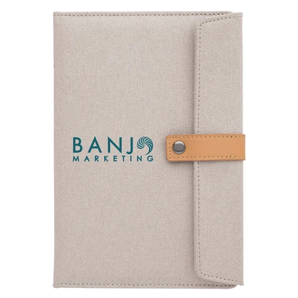 Two-Tone Journal with Leather Closure - Two-Tone Journal with Leather Closure - Image 3 of 4