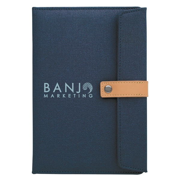 Two-Tone Journal with Leather Closure - Two-Tone Journal with Leather Closure - Image 4 of 4