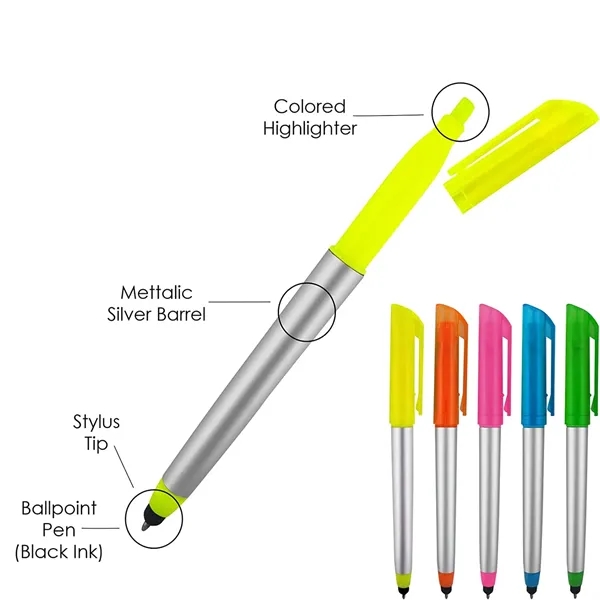 3 in 1 Combo Stylus for Touchscreens - 3 in 1 Combo Stylus for Touchscreens - Image 2 of 5