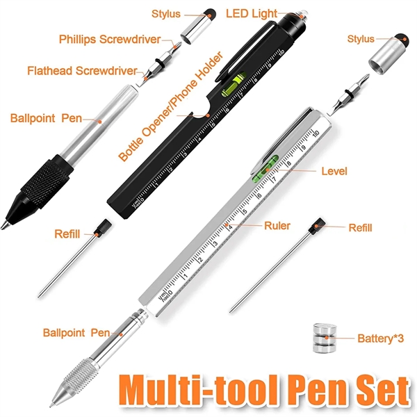 2 Pack Multitool Pen With Box - 2 Pack Multitool Pen With Box - Image 1 of 1
